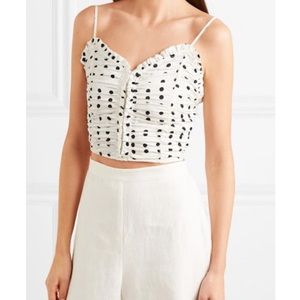 Maje polka dot crop top